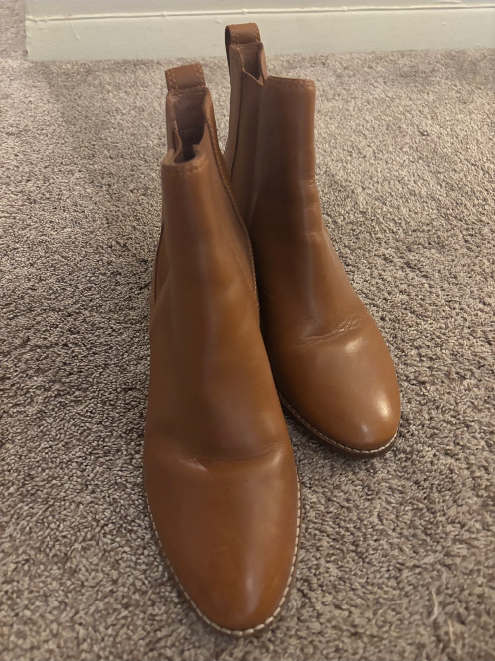 Madewell Leather Chelsea Boots in Brown 9